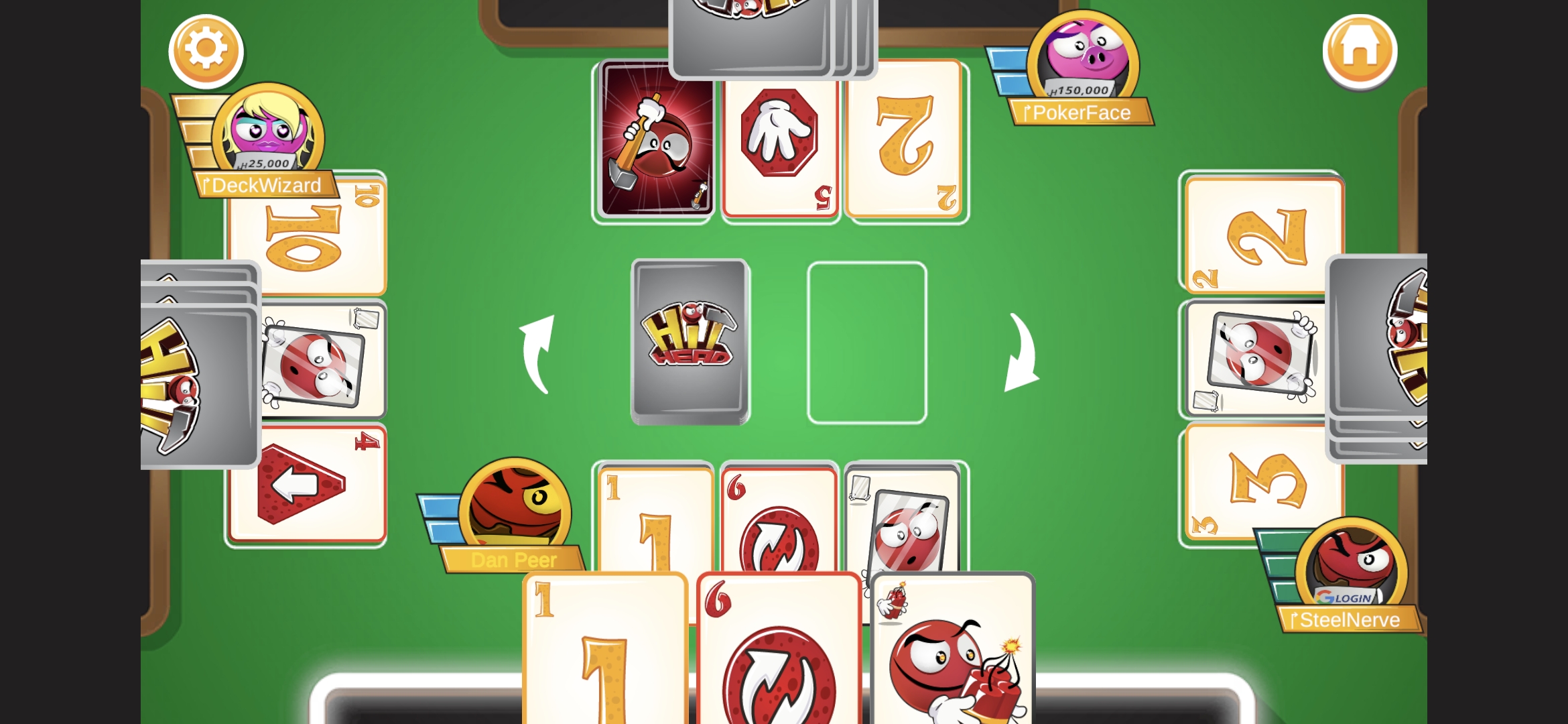 Gameplay — green table